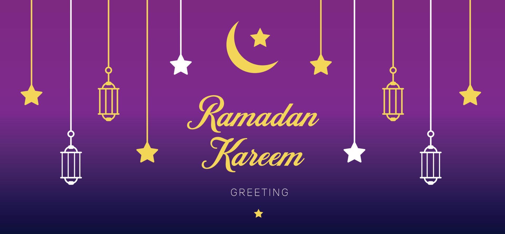 Ramadan Kareem Greeting Card and Banner. Ramadan Islamic Holiday ...