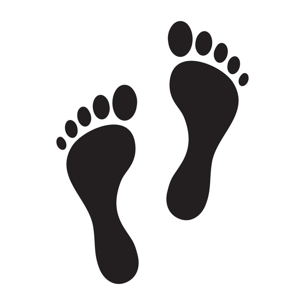 Human footprint icon . Vector illustration