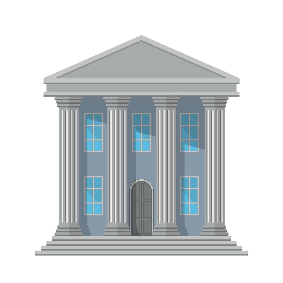 retro public building with columns vector