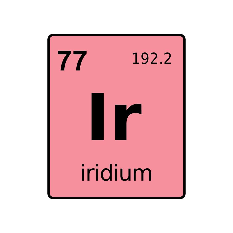 chemical element of periodic table. vector