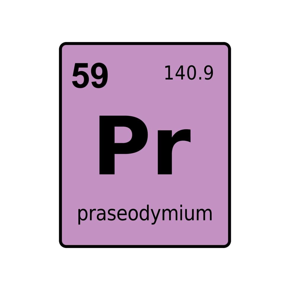 chemical element of periodic table. vector