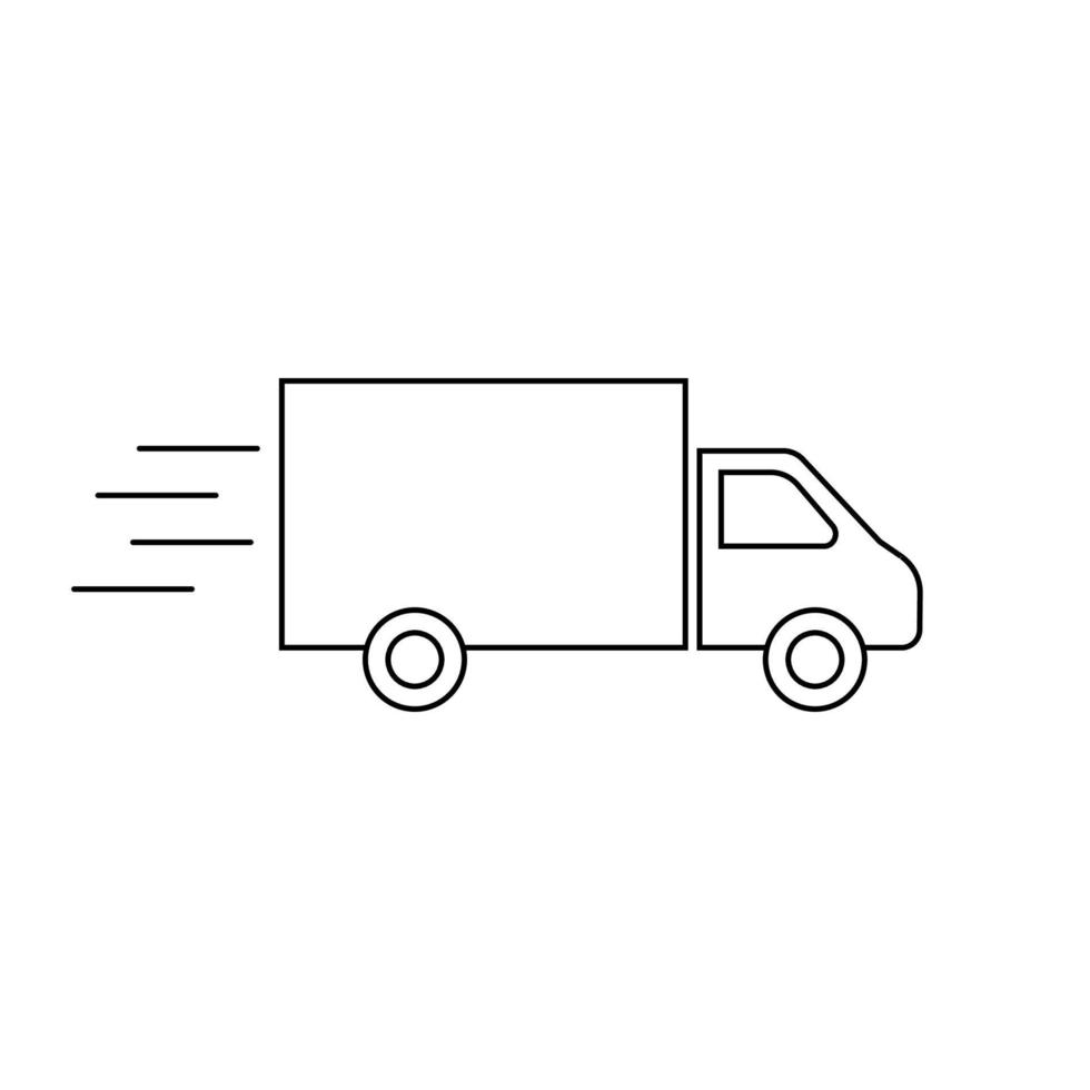 camión de reparto aislado. ilustración vectorial vector