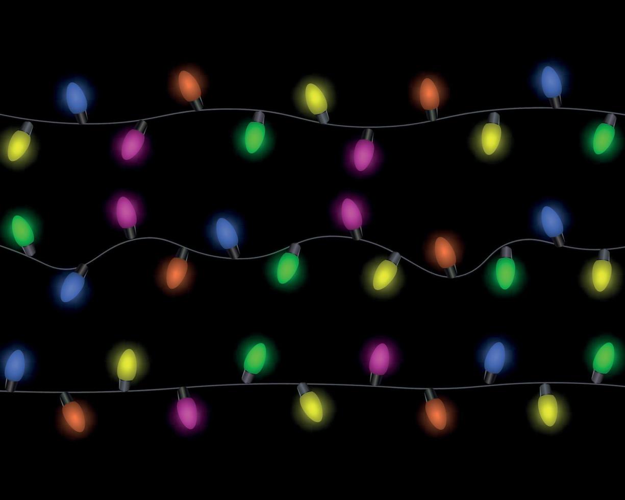 luces brillantes de navidad. vector