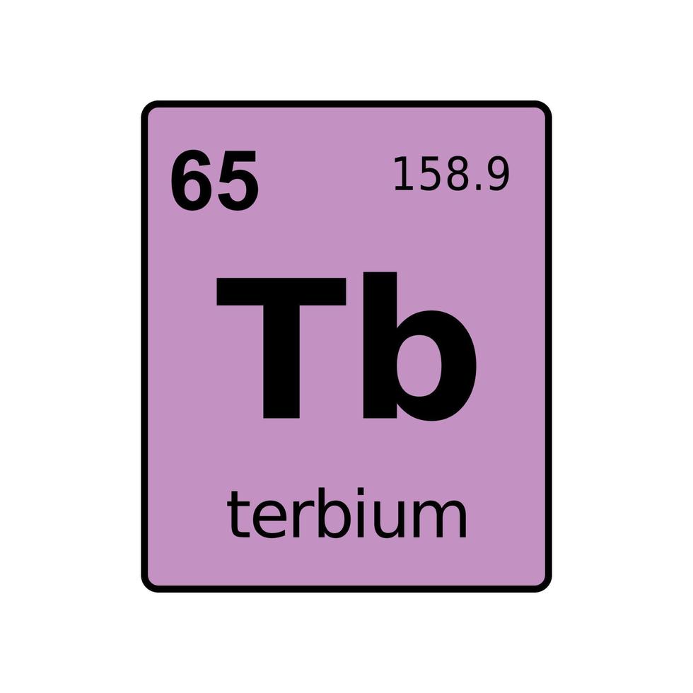 chemical element of periodic table. vector