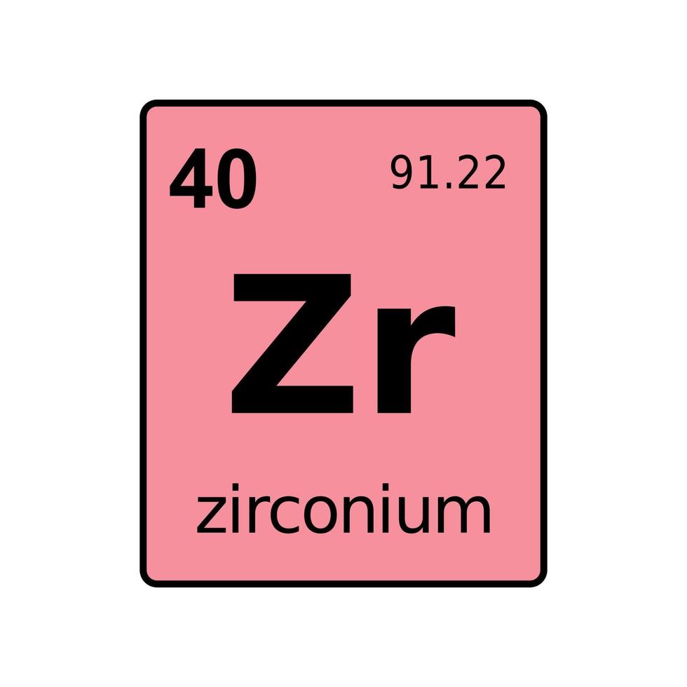 chemical element of periodic table. vector