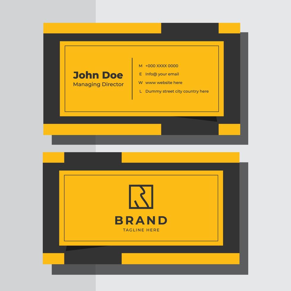 Stylish And Modern Business Card vector