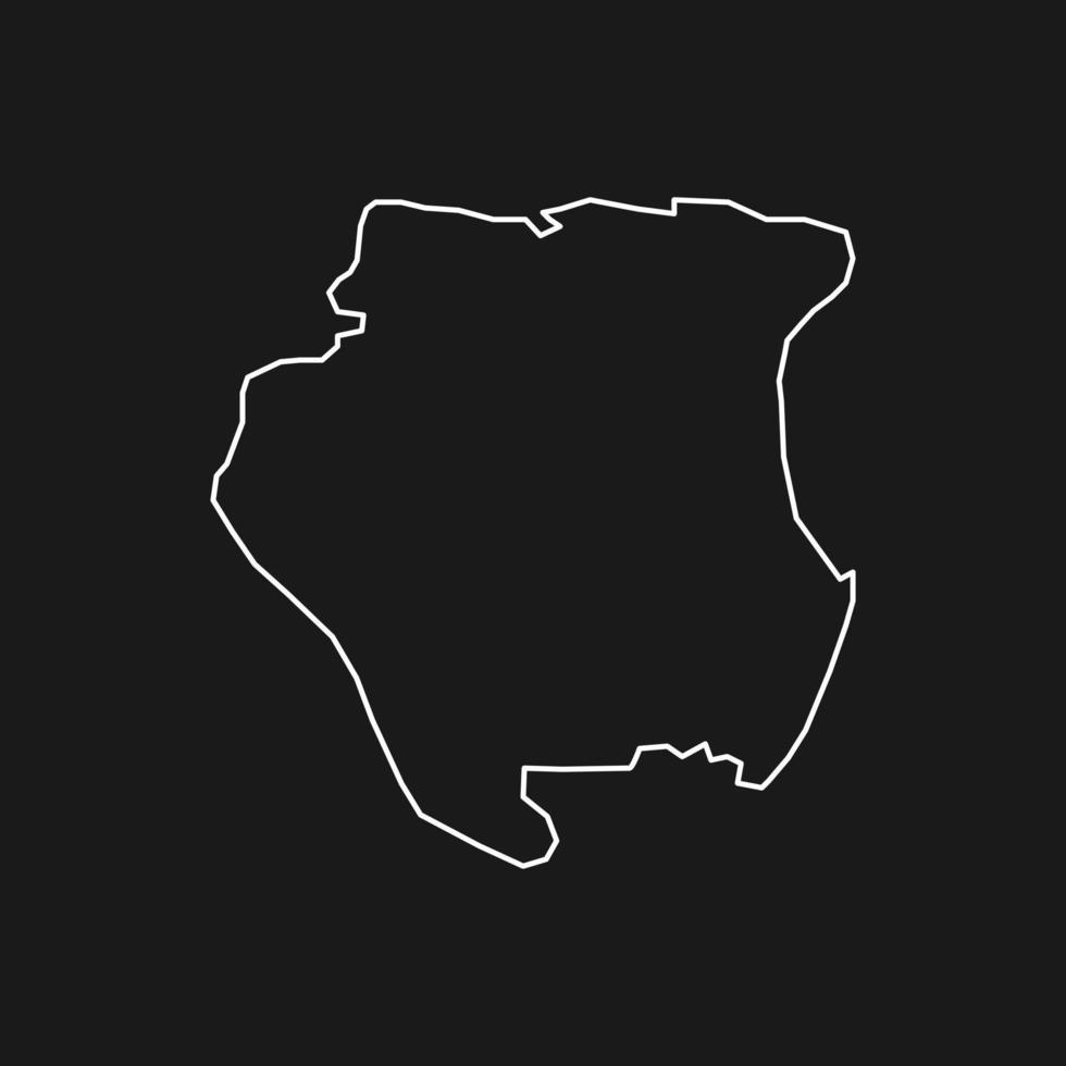 Surinam map on black background vector