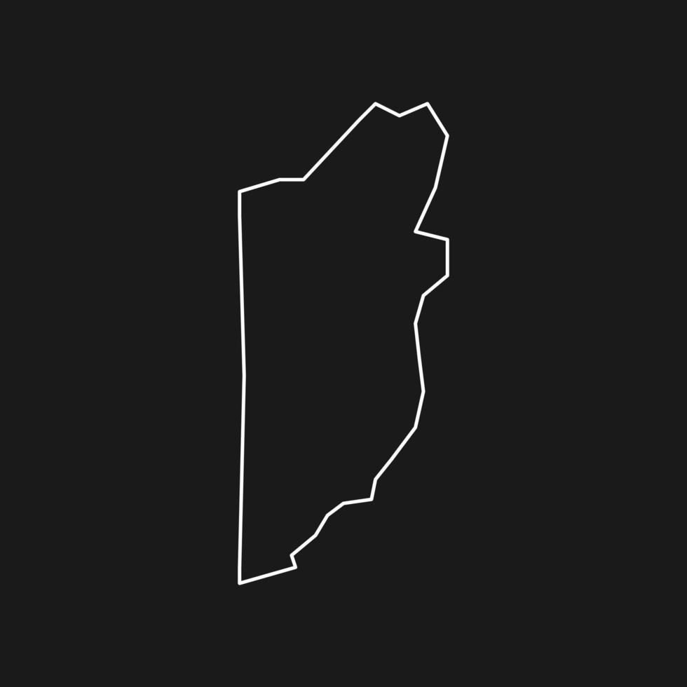 Belize map on black background vector