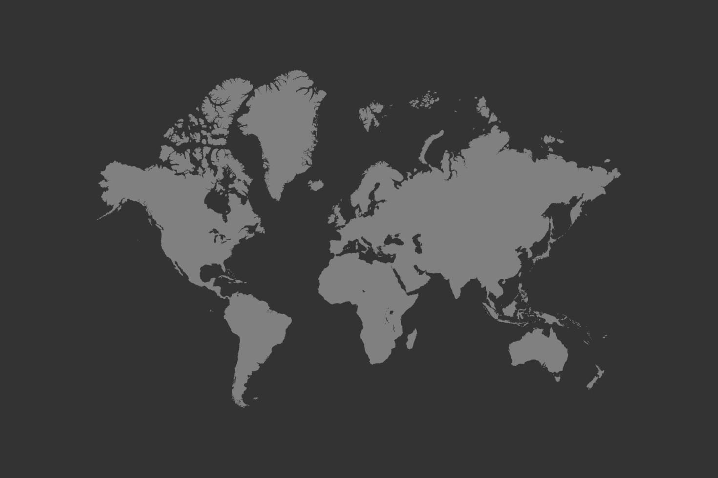 High resolution map of the world. High detail world map background vector