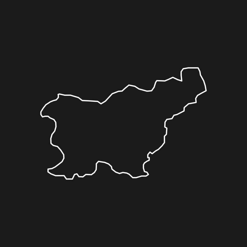 Map of Slovenia on Black Background vector