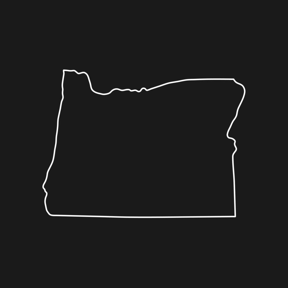 Oregon map on black background vector