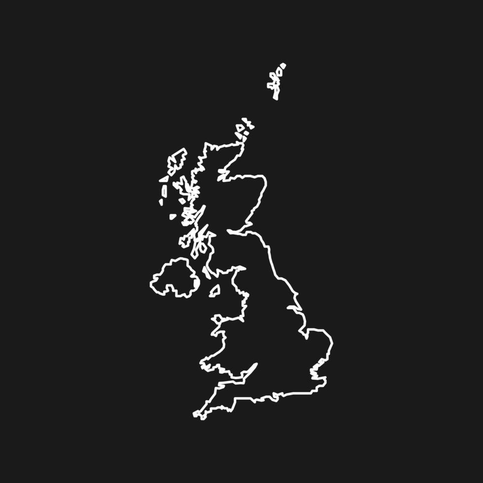 England map on black background vector