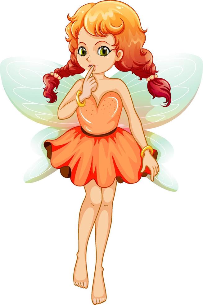 hermoso personaje de dibujos animados de niña hada vector