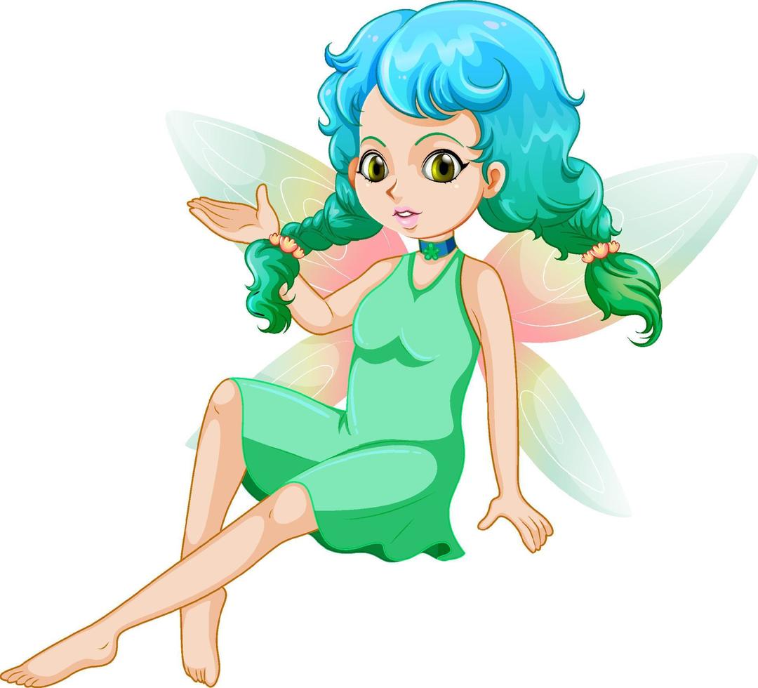 Beautiful fairy girl cartoon character vector