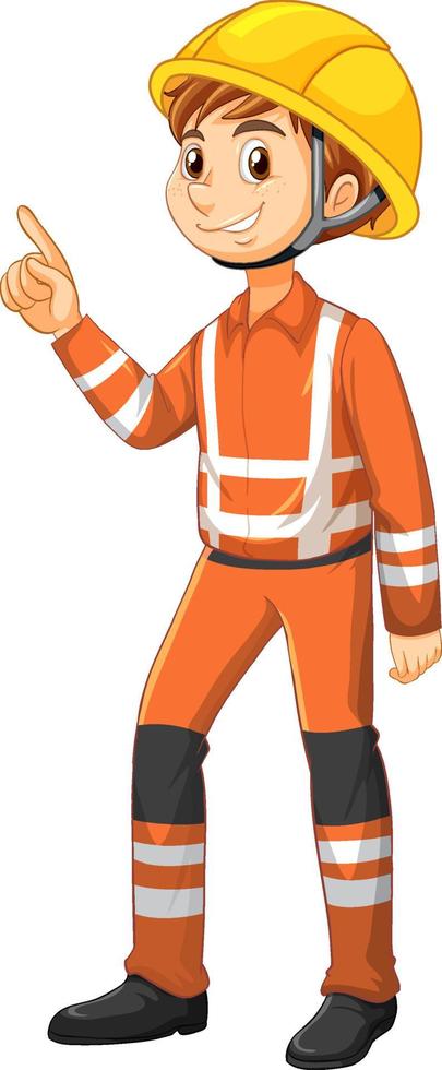 Man in rescue uniform on white background vector