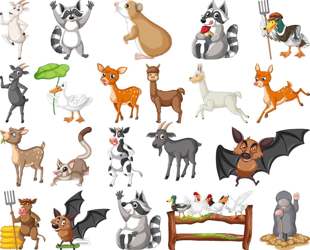 Set of different kinds of animals vector