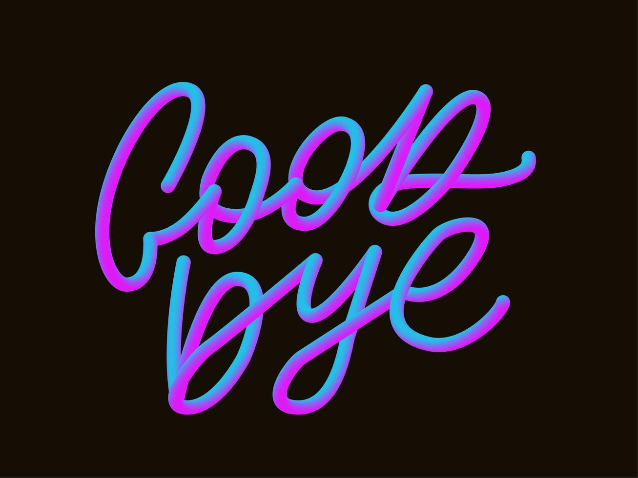 Good bye calligraphic lettering on yellow blot vector