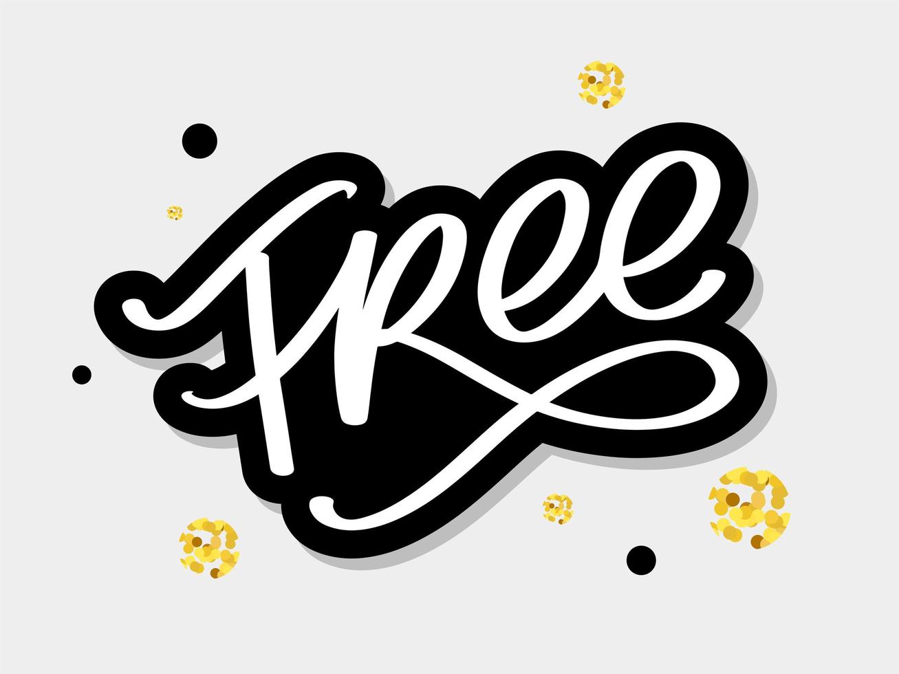 Free hand written lettering. Vector calligraphy brush