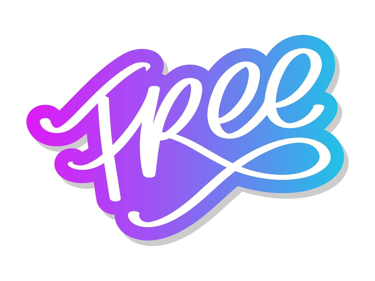 Free hand written lettering. Vector calligraphy brush