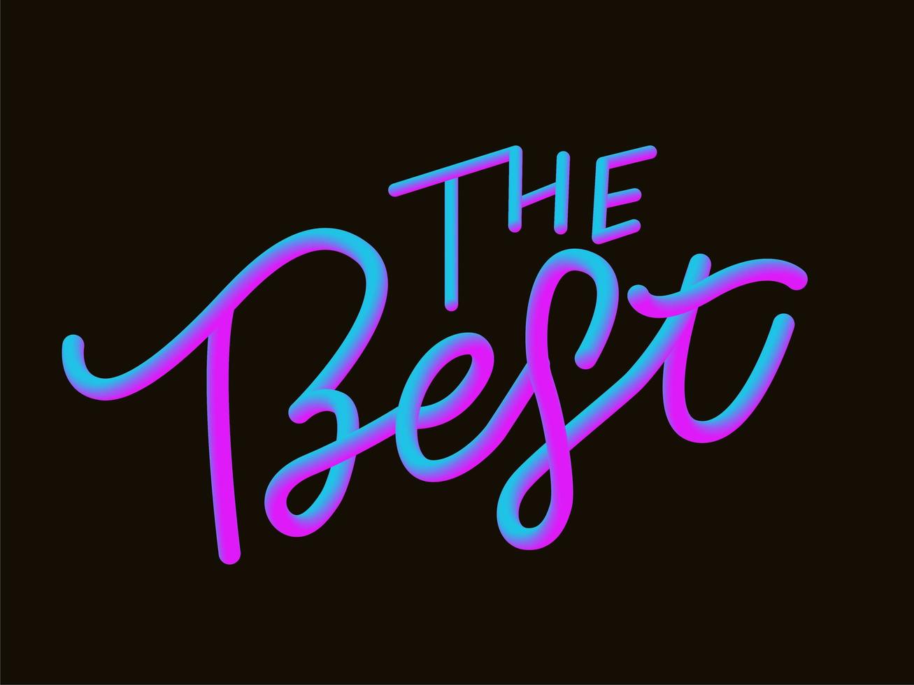 The Best Hand drawn lettering card with heart. The inscription Perfect design for greeting cards, posters, T-shirts, banners, print invitations. vector