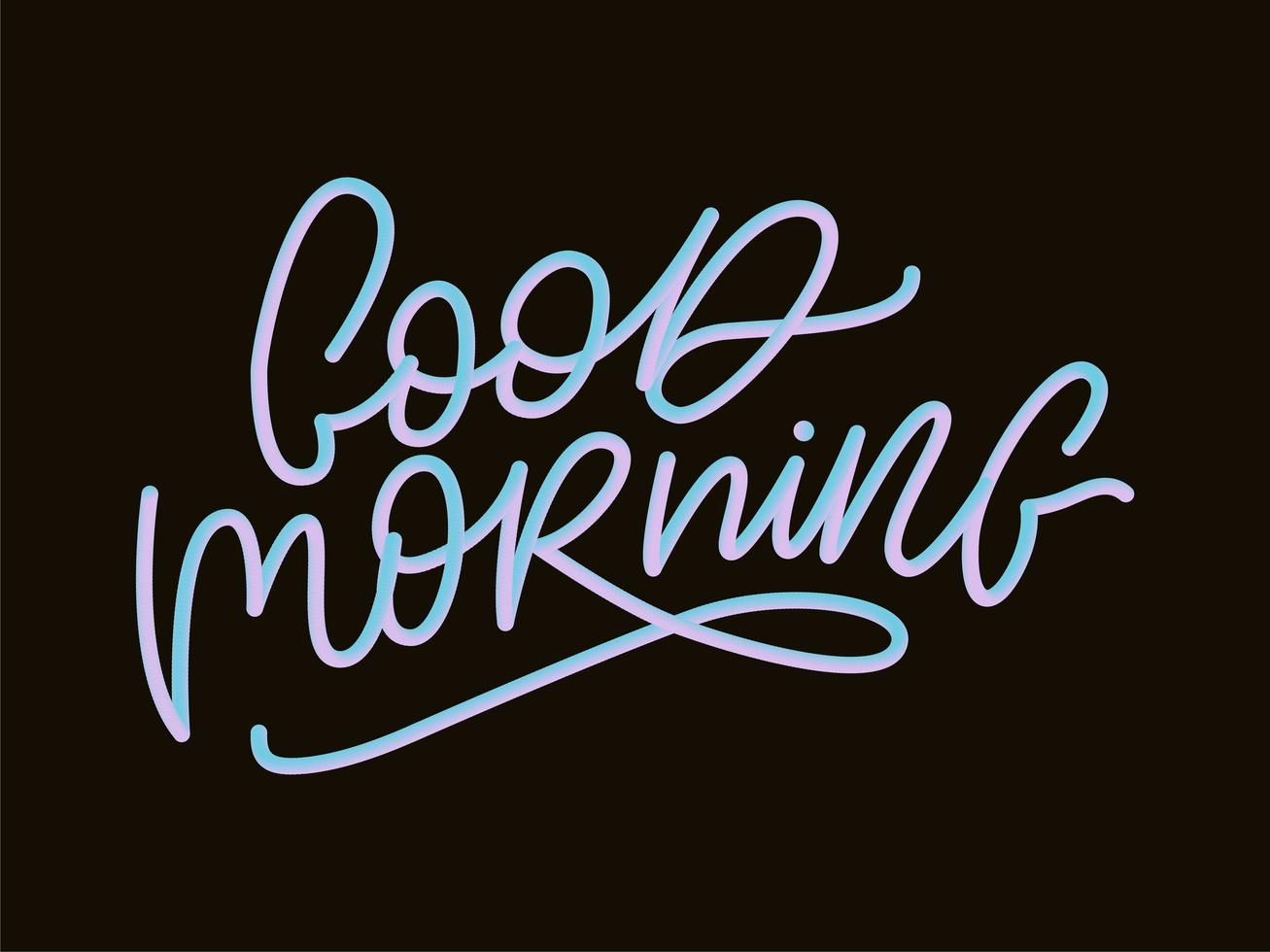 buenos días letras caligrafía pincel texto eslogan vector