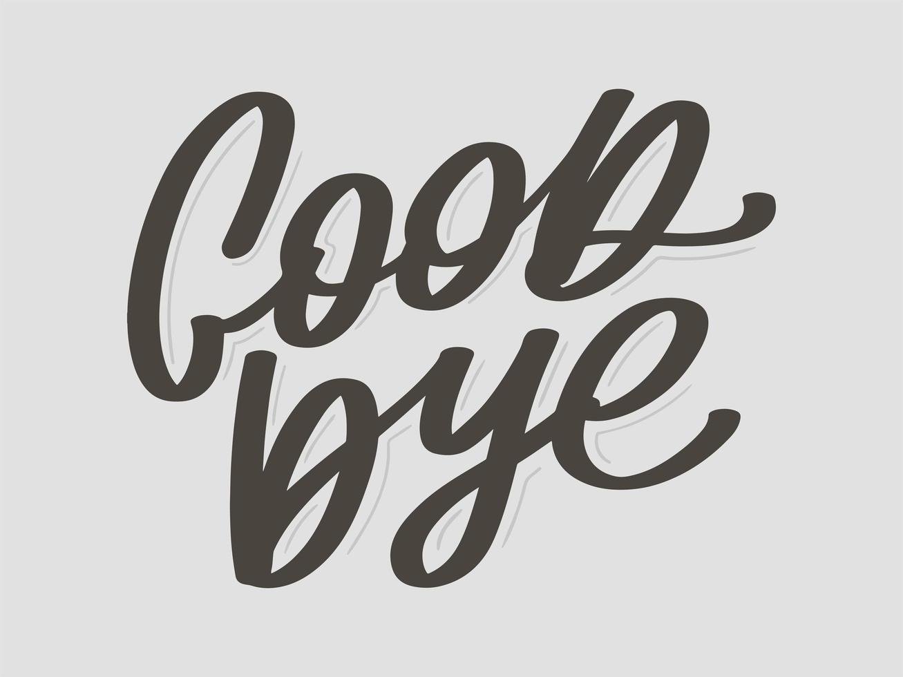 Good bye calligraphic lettering on yellow blot vector