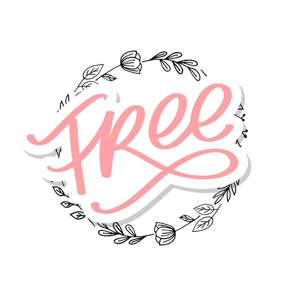 Free hand written lettering. Vector calligraphy brush