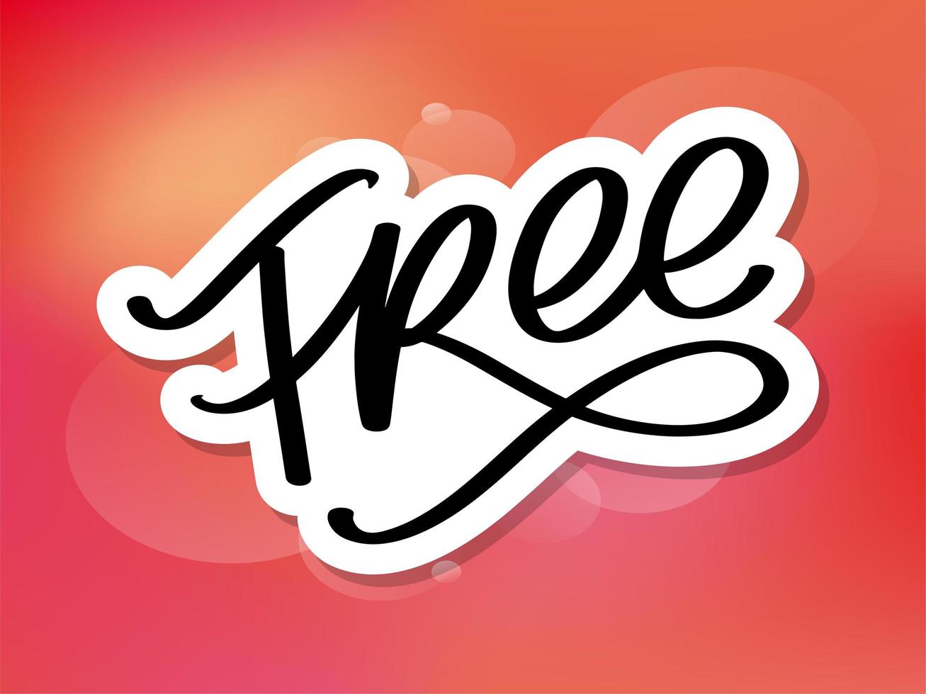 Free hand written lettering. Vector calligraphy brush