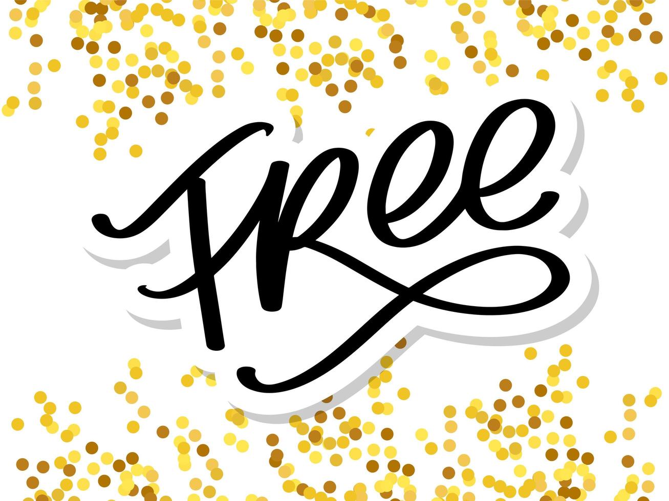 Free hand written lettering. Vector calligraphy brush