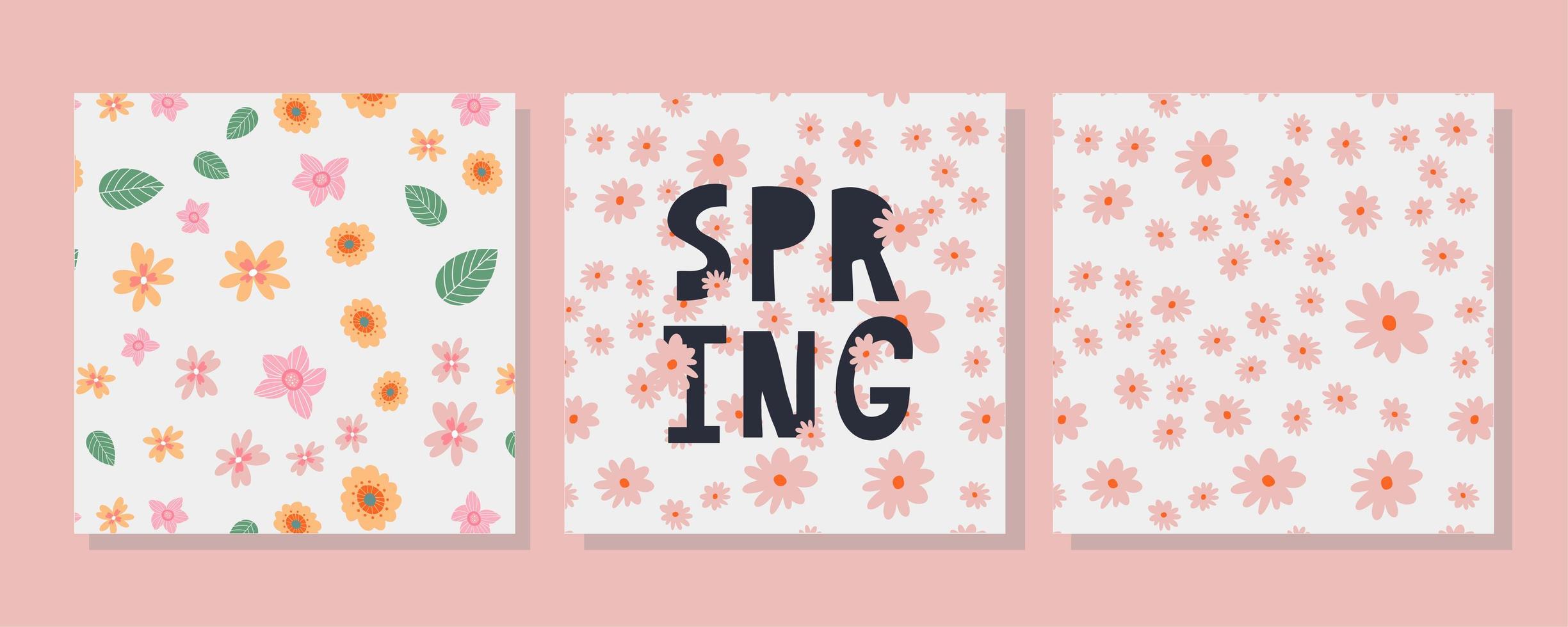 Hello Spring hand logotype, badge typography icon. Lettering spring season with leaf for greeting card, invitation template. Retro, vintage lettering banner poster template background, Sale, offer vector
