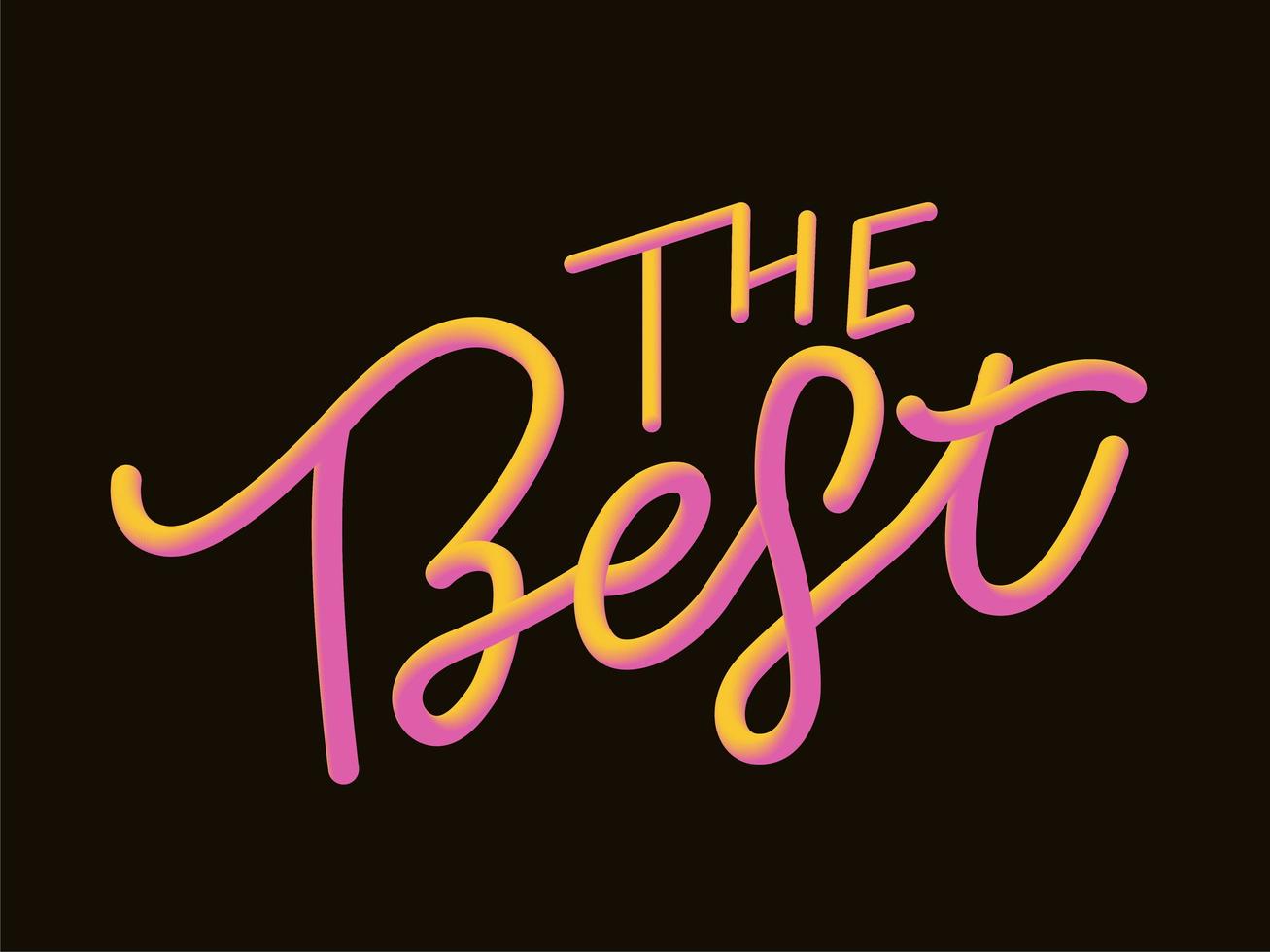 The Best Hand drawn lettering card with heart. The inscription Perfect design for greeting cards, posters, T-shirts, banners, print invitations. vector