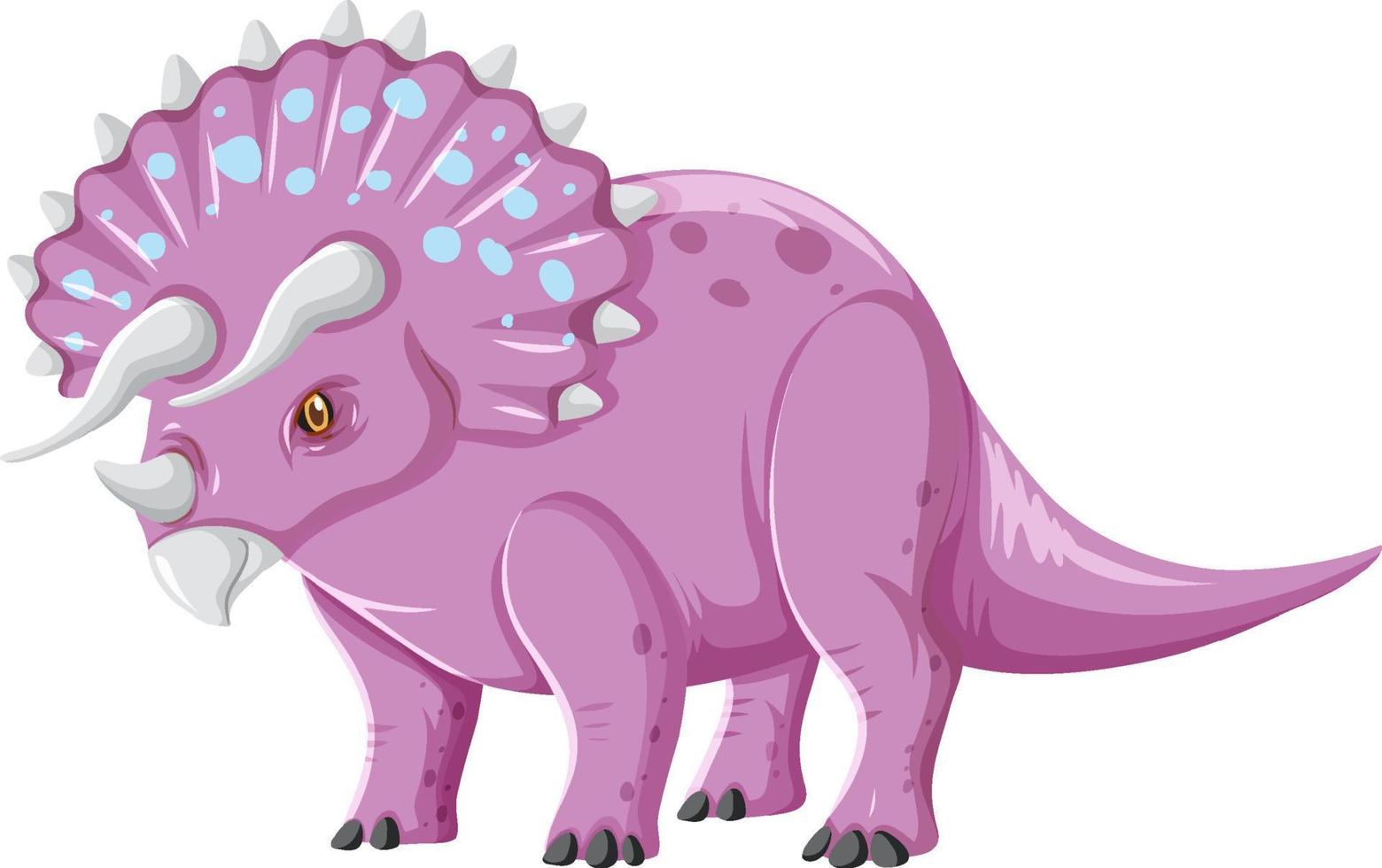 A dinosaur triceratops on white background vector