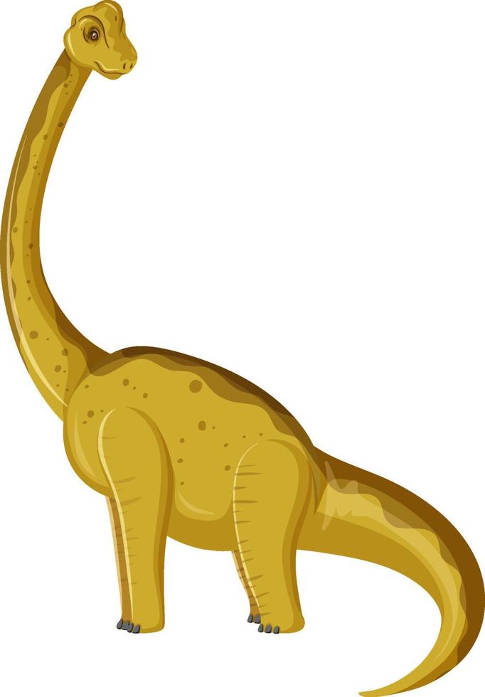 A dinosaur brachiosaurus on white background vector