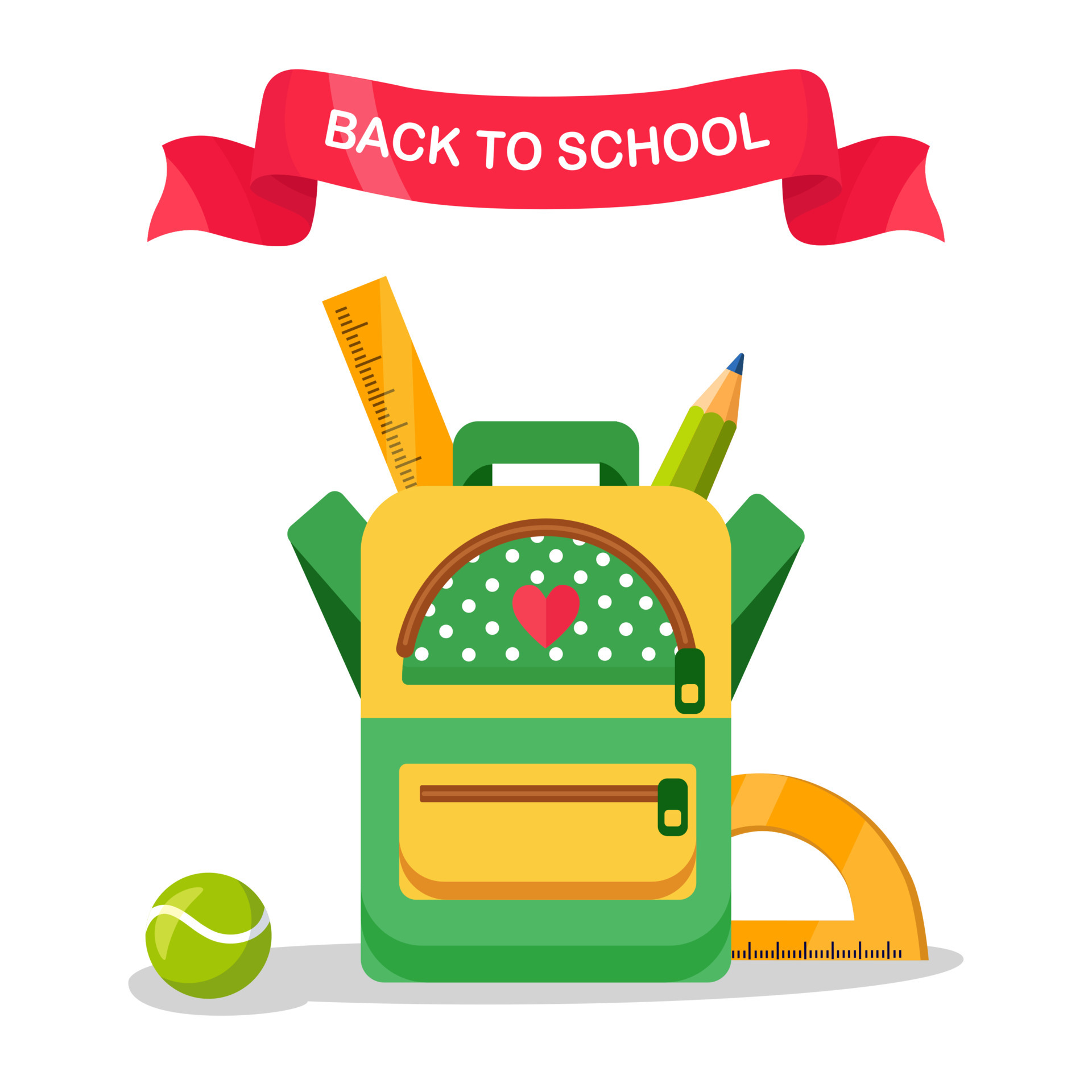 Colorful backpack clipart {Back to school Clip Art}