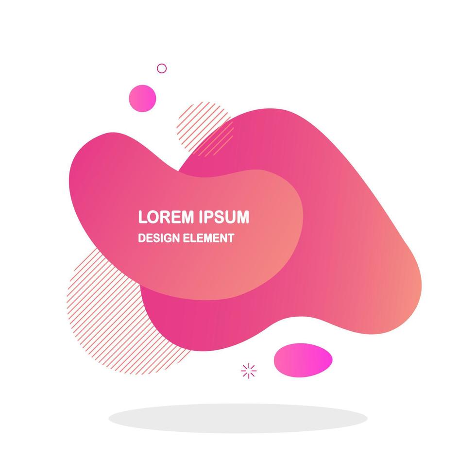 Abstract liquid shape isolated on white background. Gradient banner with fluid forms, wave, lines. Modern logo. Vector design