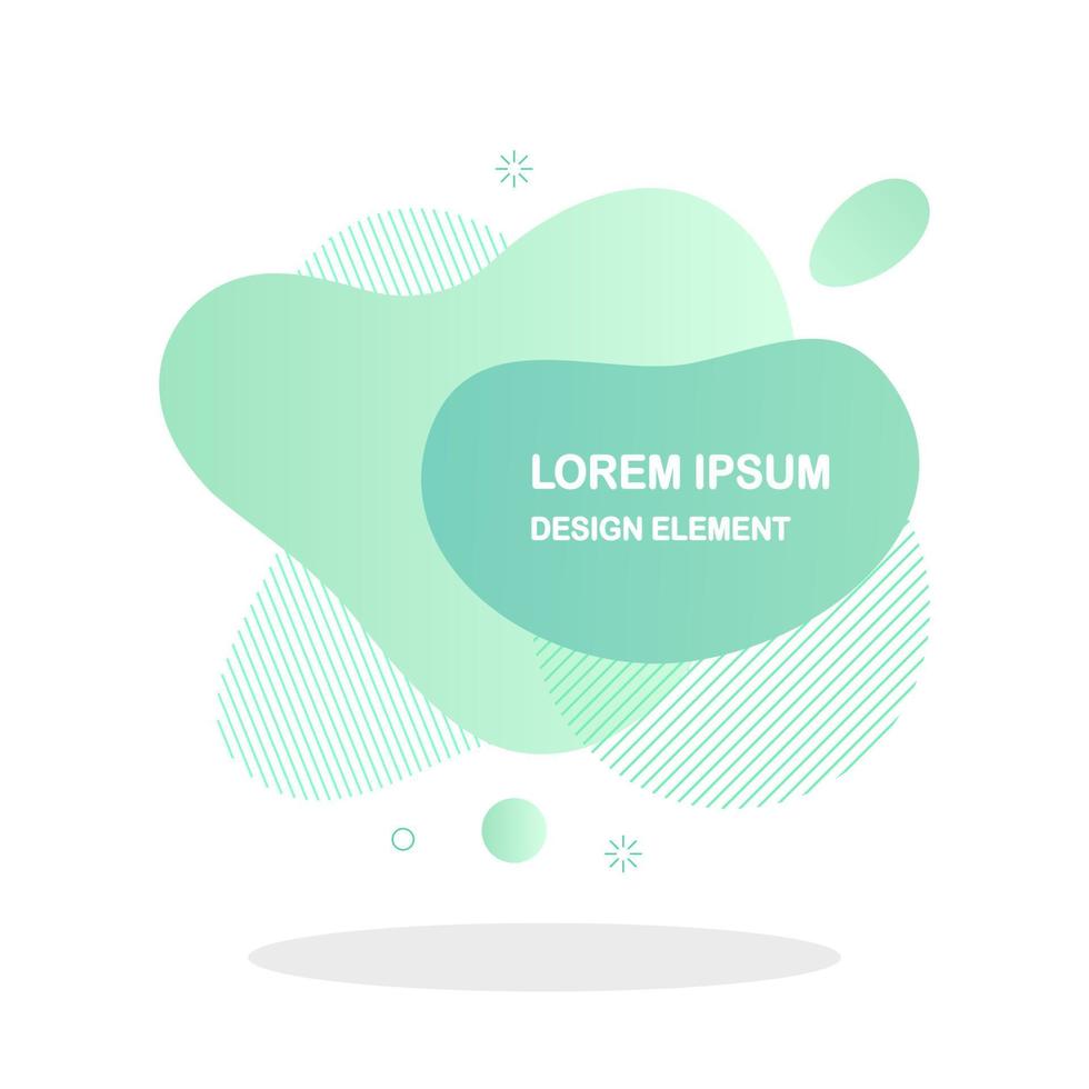 Abstract liquid shape isolated on white background. Gradient banner with fluid forms, wave, lines. Modern logo. Vector design