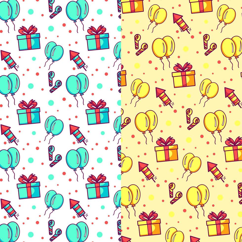 Birthday Seamless Pattern vector
