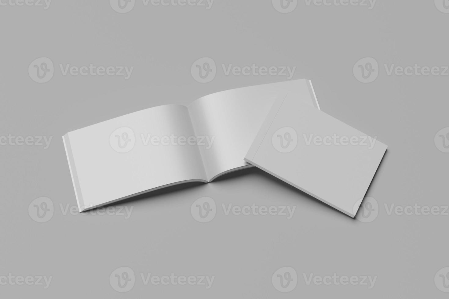 A4 MAGAZINE BROCHURE LANDSCAPE BLANK MOCKUPS photo