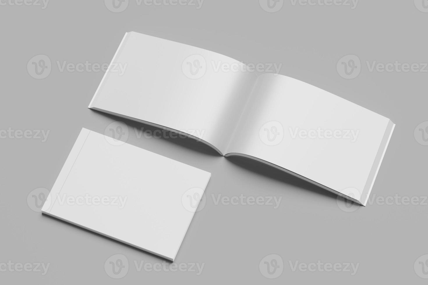 A4 MAGAZINE BROCHURE LANDSCAPE BLANK MOCKUPS photo