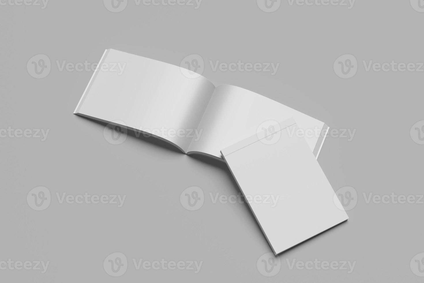 A4 MAGAZINE BROCHURE LANDSCAPE BLANK MOCKUPS photo