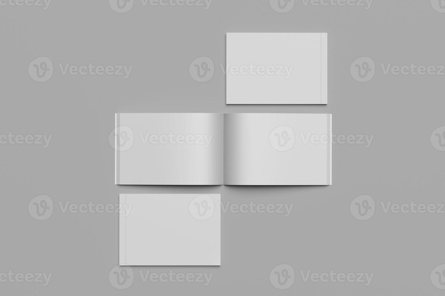 A4 MAGAZINE BROCHURE LANDSCAPE BLANK MOCKUPS photo