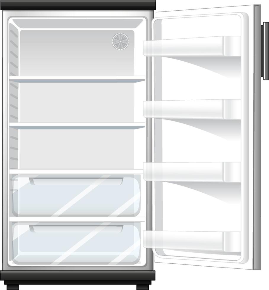 Refridgerator with opened door vector