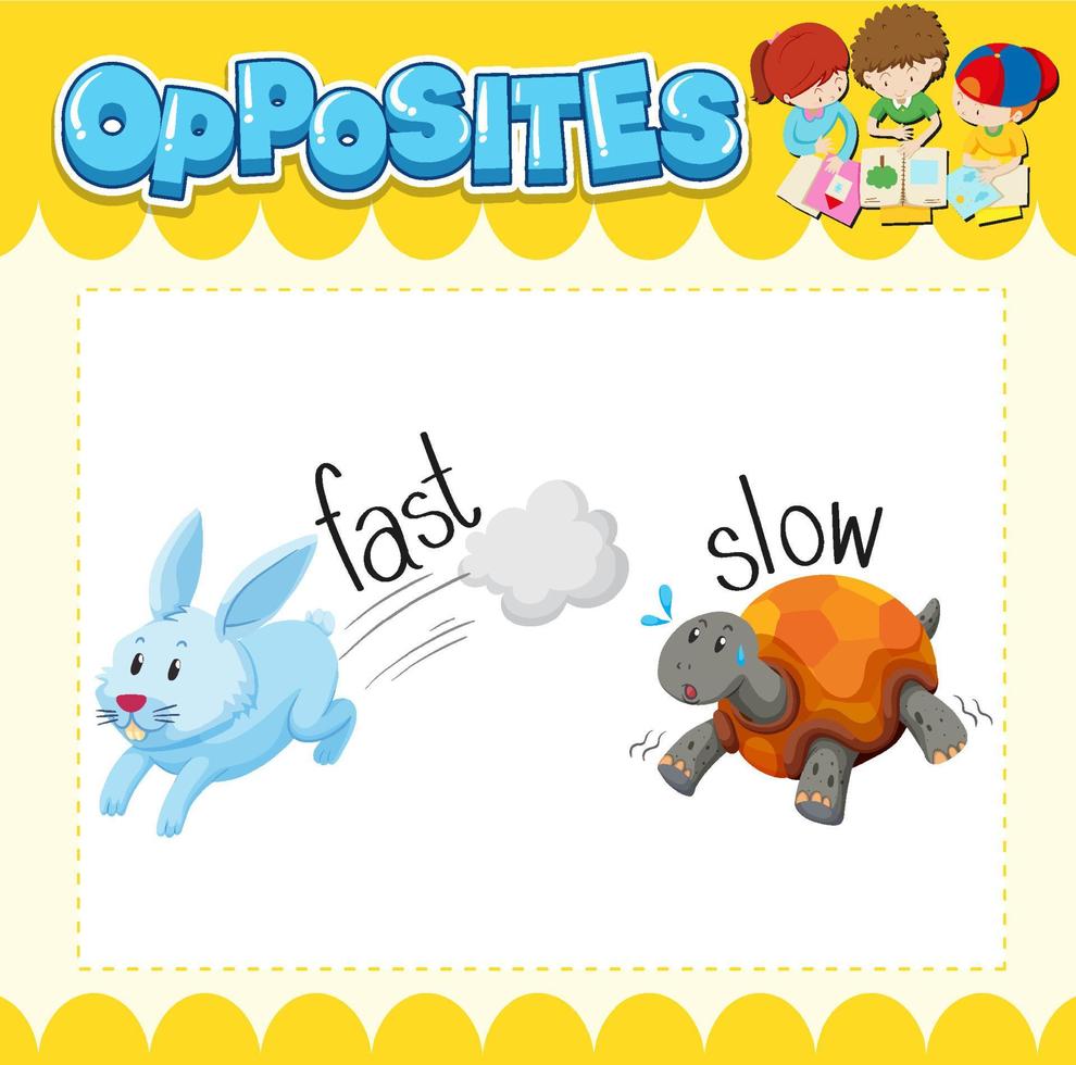 Opposite words for fast and slow vector