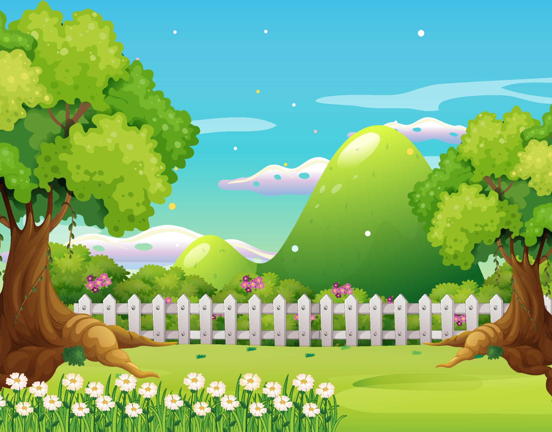Empty nature outdoor background 6582815 Vector Art at Vecteezy