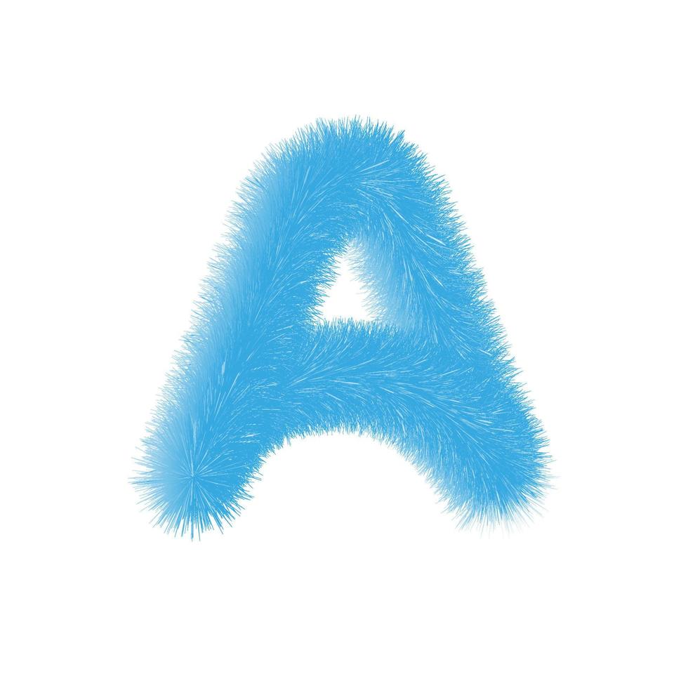 Feathered letter A font vector. Easy editable letters. vector