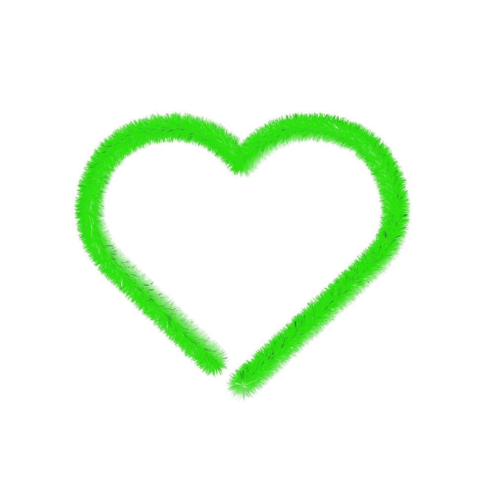 Health heart icon with grass. Sustainable symbol. Human health heart icon. Editable creative template. Soft and realistic grass. Fluffy green isolated on white background. vector