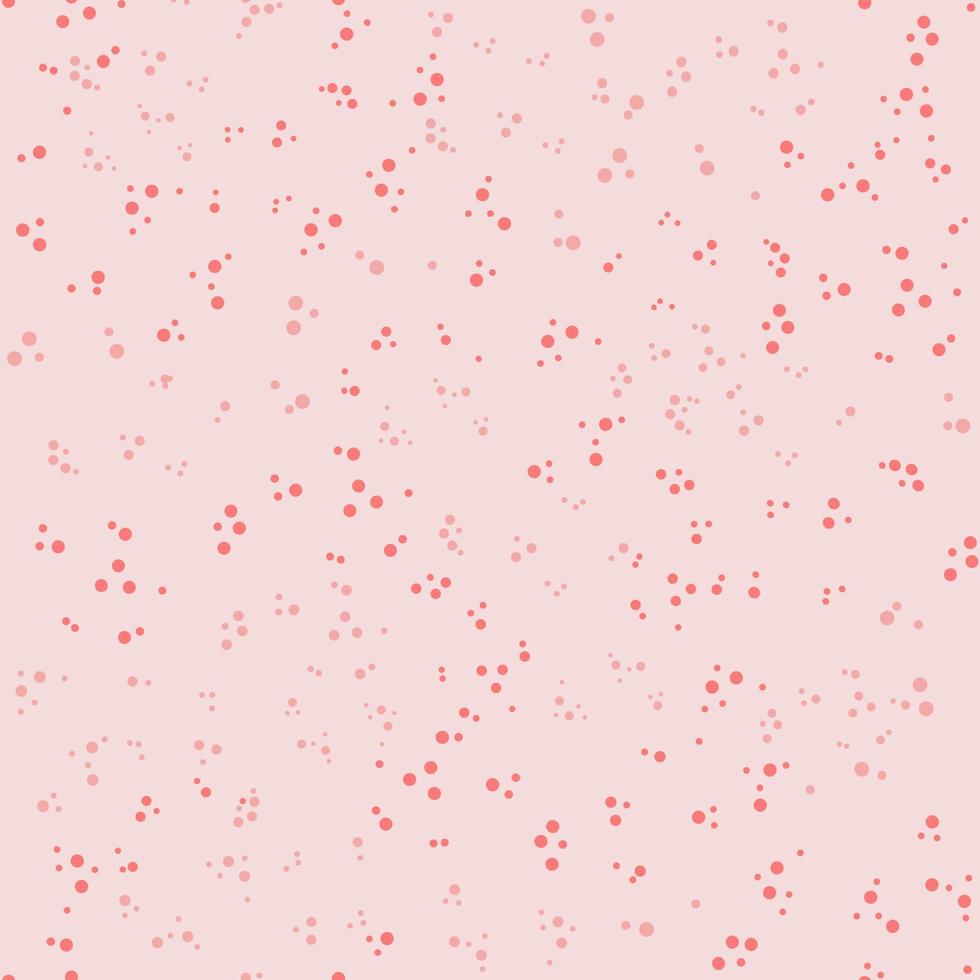 circle dots abstract seamless pattern in baby pink color palette vector