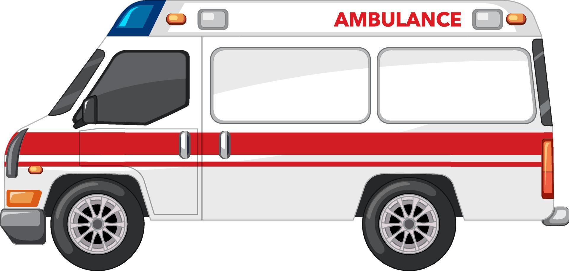 ambulancia de emergencia sobre fondo blanco vector