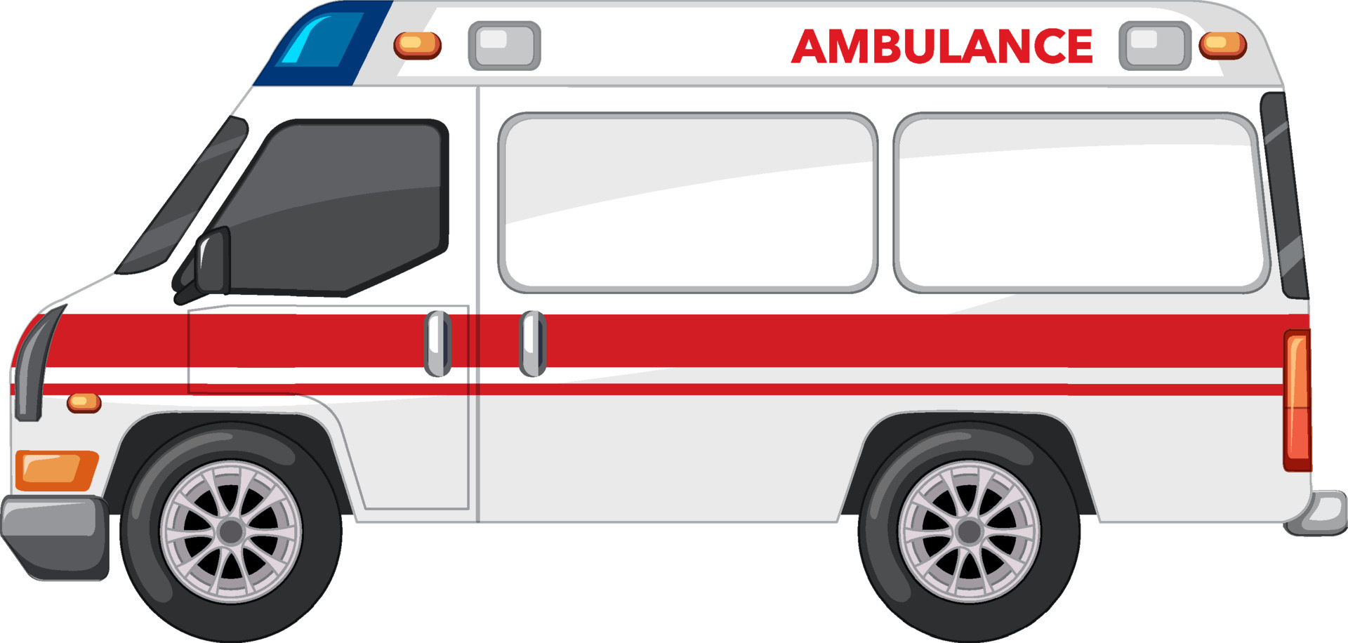 Emergency ambulance on white background 6582989 Vector Art at Vecteezy