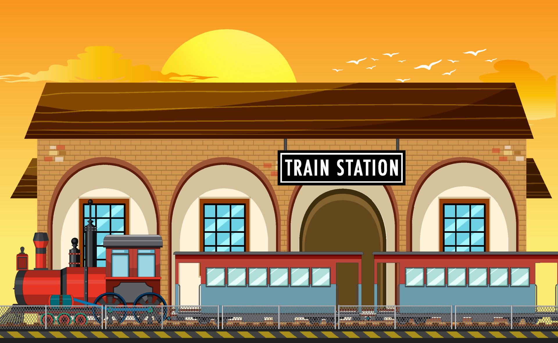 Train Station Vector Art, Icons, and Graphics for Free Download Train Station Vector Art, Icons, and Graphics for Free Download